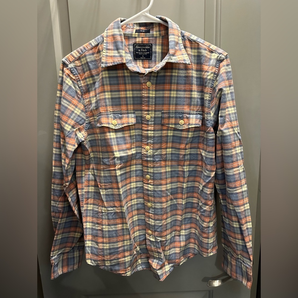 Abercrombie & Fitch Size S Cotton Plaid Shirt EUC